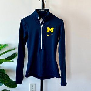 University of Michigan Nike Dri-Fit Navy Blue Half Zip